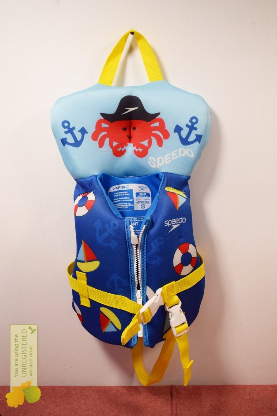 Speedo Kids' Captain Claw Life Jacket Vest Blue Up to 33lbs (Marks)